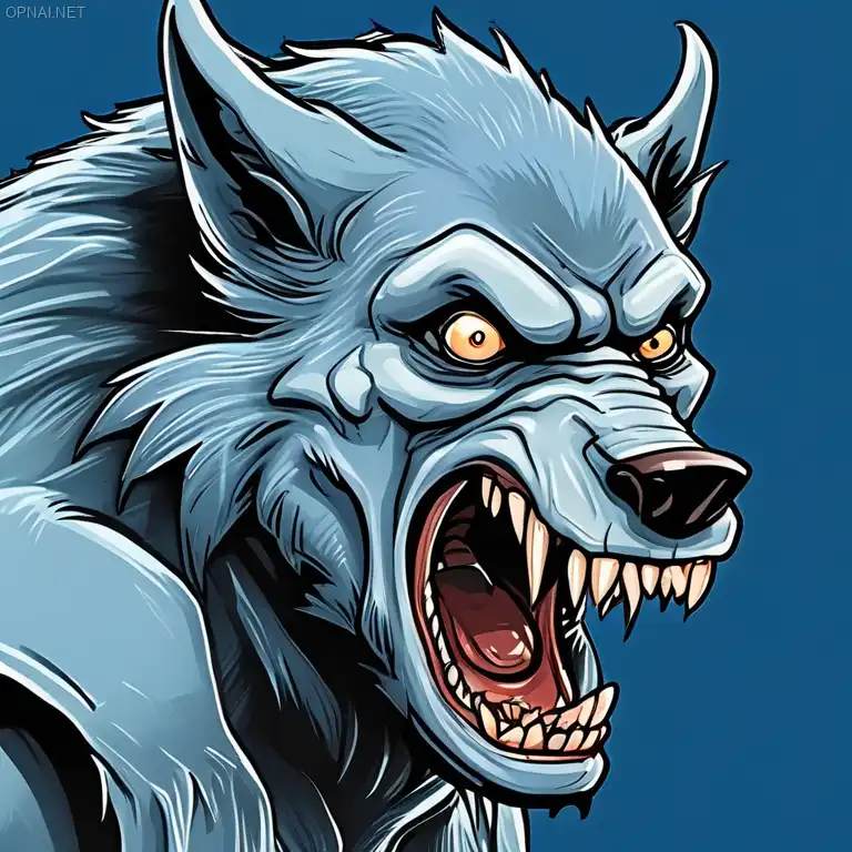 Mystical Nocturne: The Blue Werewolf's Enigmatic...