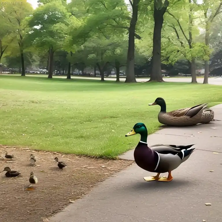Quacking Harmony: Ducks in Nature's Oasis