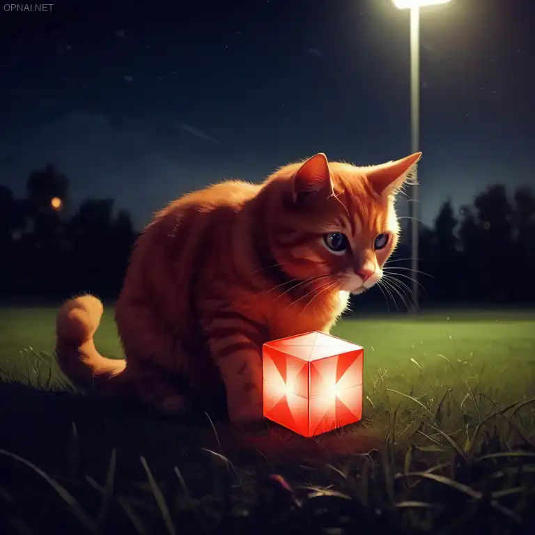 Crimson Feline's Nocturnal Play