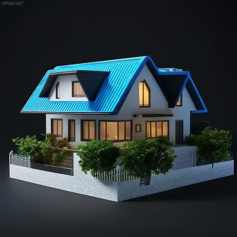 3D, houses, futuristic