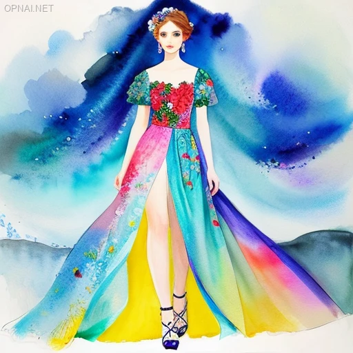 Watercolor Blossom: A Wearable Masterpiece