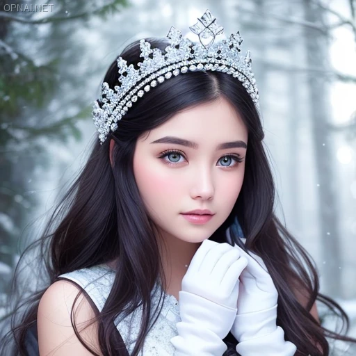 Enchanted Snow Princess of the Forest