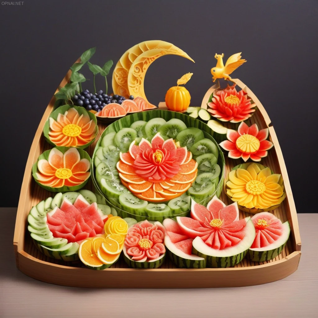 Artistic Five-Fruit Display: Tết Trung Thu Tradition